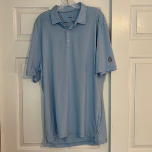 Johnnie-O Mens Polo. Light blue. Size XL